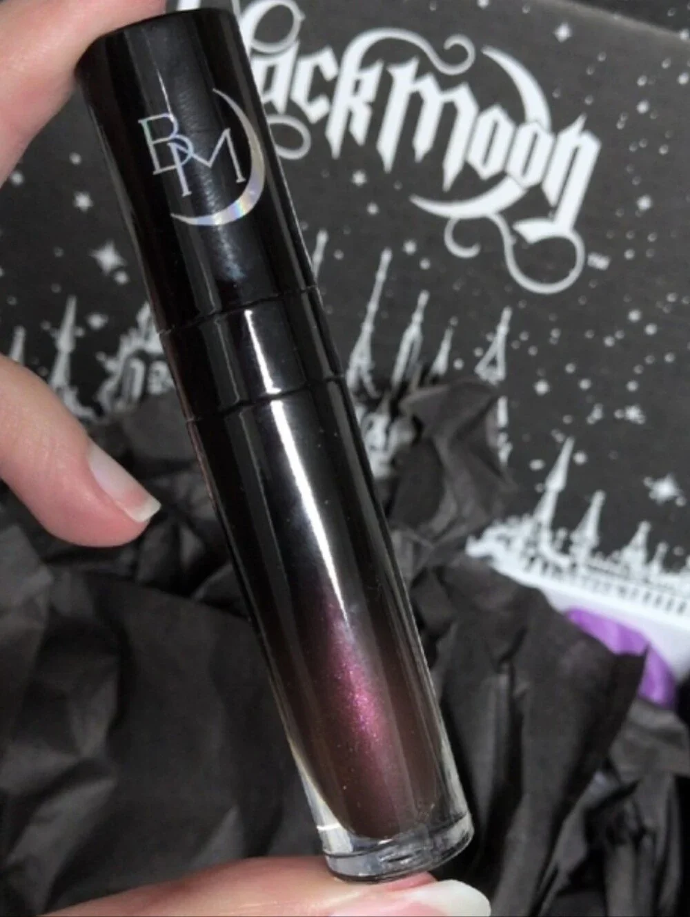 NEW Black Moon Cosmetics Immortal Blackened Purple Metallic Lipstick NWOB